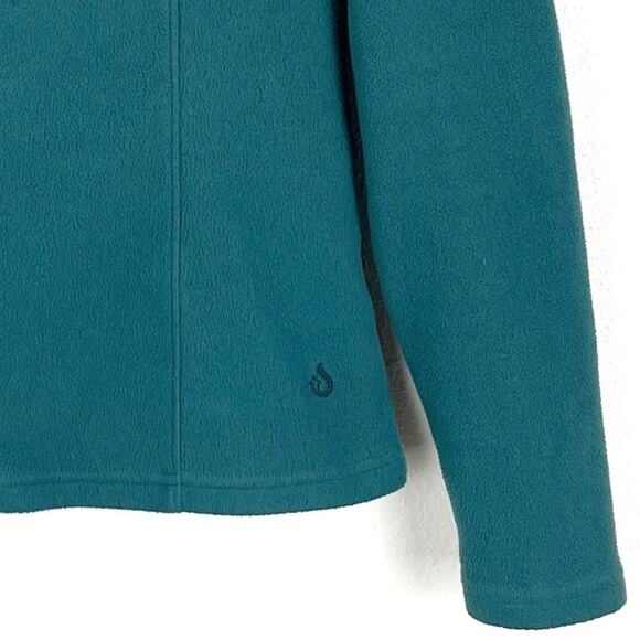 Isis Pullover Fleece Sweatshirt Drawstring Cowl Neck Teal Small - Picture 5 of 8